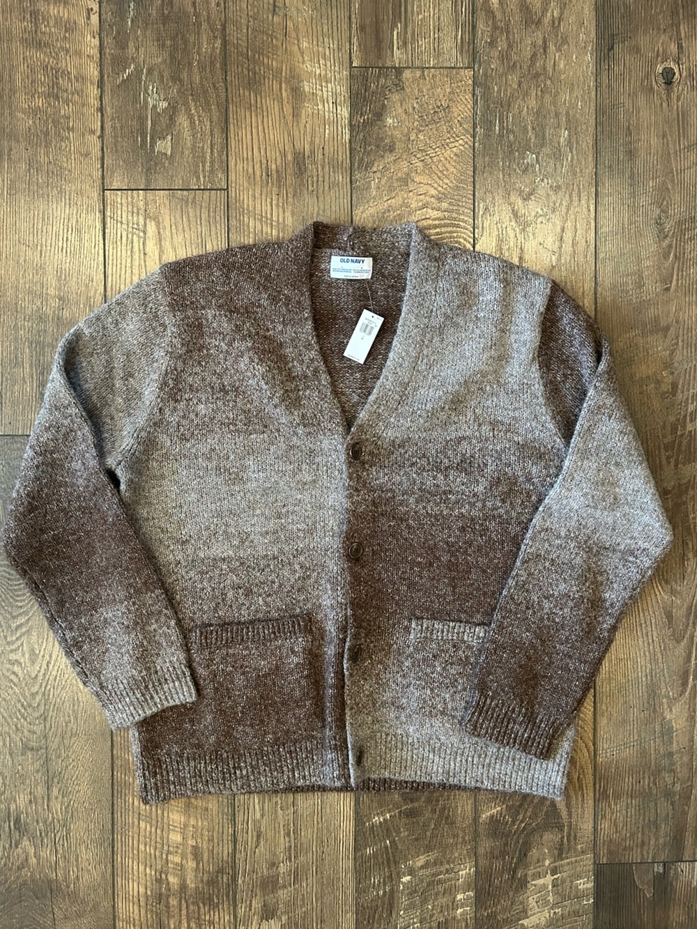 Old Navy Two-Tone Brown & Tan Men's Cardigan